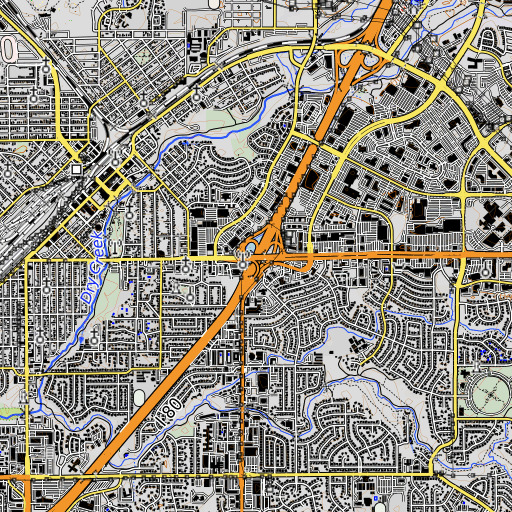 OpenTopoMap map of Exit 103, CA