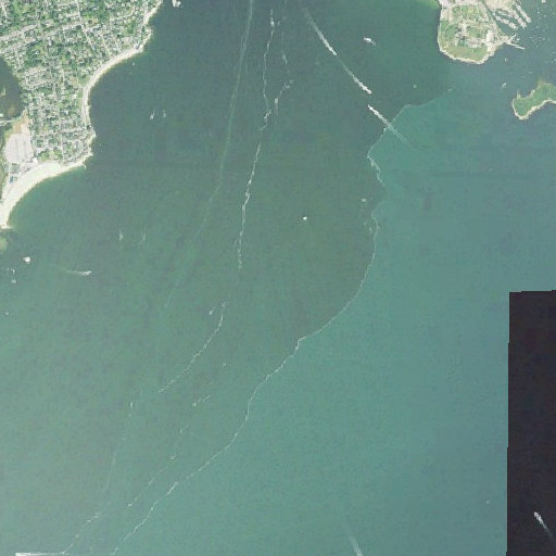Aerial imagery of Thames River, CT