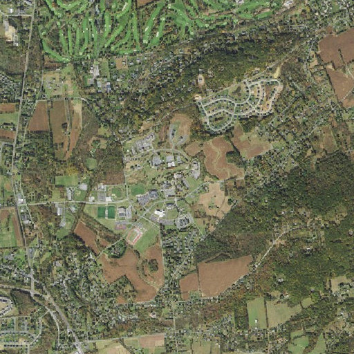 Aerial imagery of Trexler Library, PA