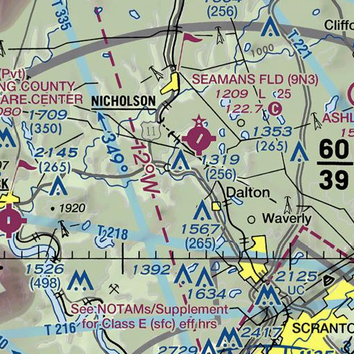 FAA VFR chart of Patrick Hall, PA
