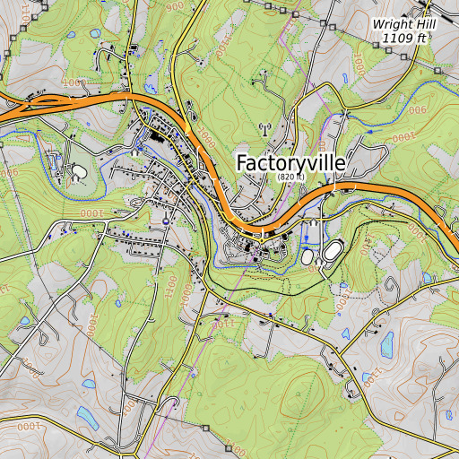 OpenTopoMap map of Patrick Hall, PA