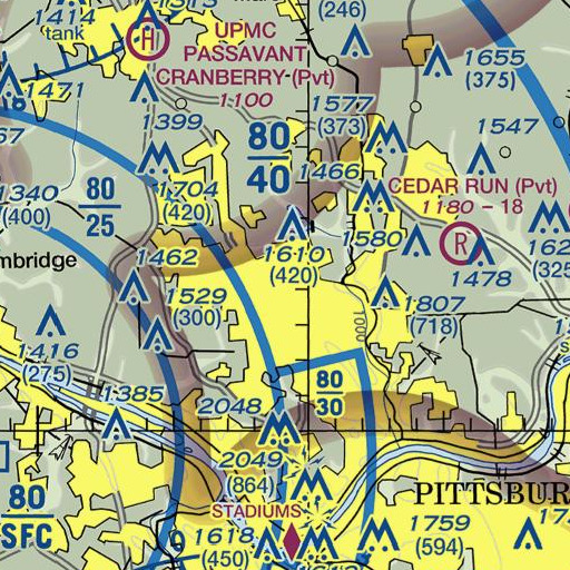 FAA VFR chart of Annex Building, PA