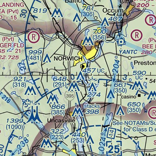 FAA VFR chart of Trading Cove Brook, CT
