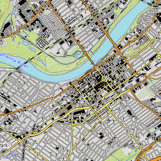 OpenTopoMap map of Stark Learning Center, PA