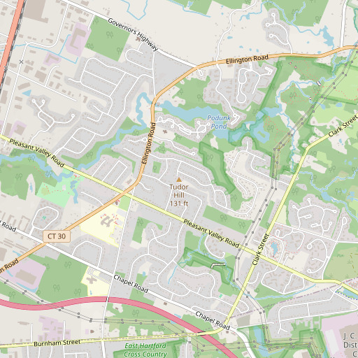 OpenStreetMap map of Tudor Hill, CT