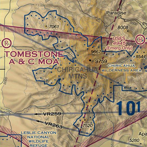 FAA VFR chart of Buckskin Saddle, AZ