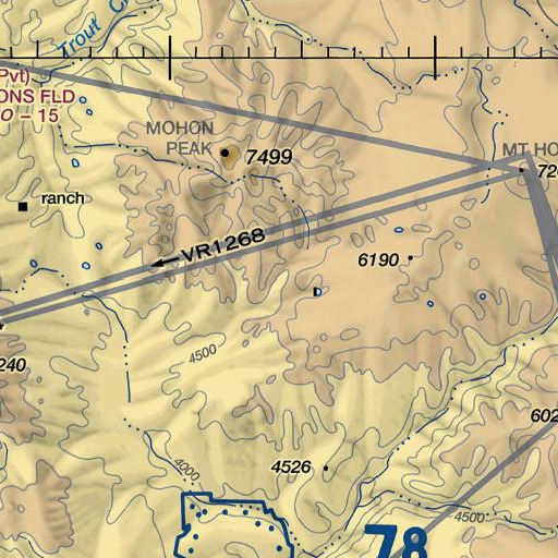 FAA VFR chart of Bear Creek, AZ