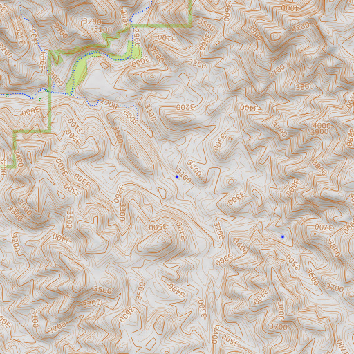 OpenTopoMap map of Buckskin Spring, AZ
