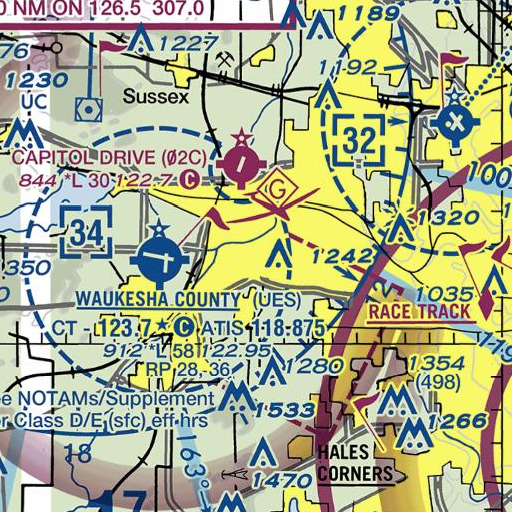 FAA VFR chart of Brook Park, WI