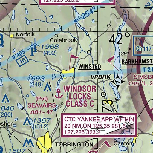 FAA VFR chart of Wallens Hill, CT