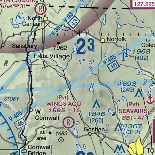 FAA VFR chart of Wapato Pond, CT