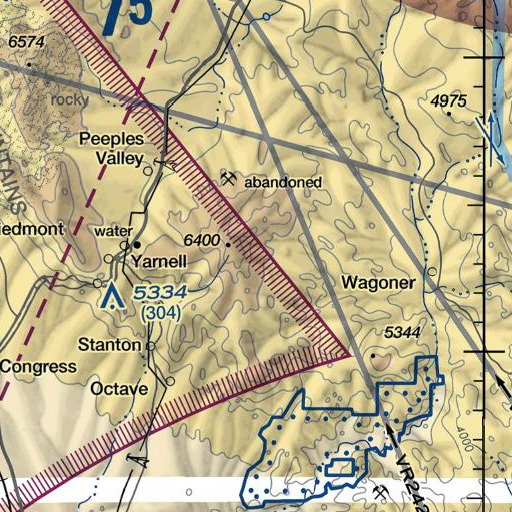 FAA VFR chart of Blowout Mountain, AZ