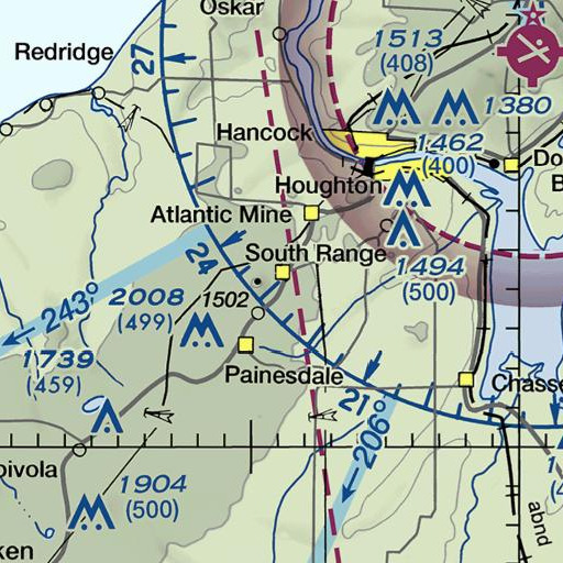 FAA VFR chart of South Range Elementary School, MI