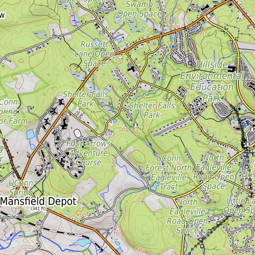 OpenTopoMap map of Nelson Brook, CT