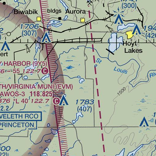 FAA VFR chart of Palo Regional Volunteer Fire Department, MN