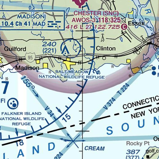 FAA VFR chart of East Ledge, CT