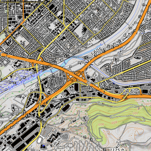 OpenTopoMap map of Exit 19, CA