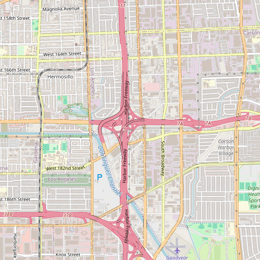 OpenStreetMap map of Exit 10A, CA