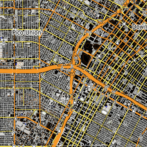 OpenTopoMap map of Exit 21, CA