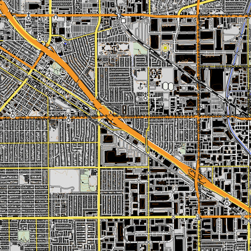 OpenTopoMap map of Exit 120A, CA