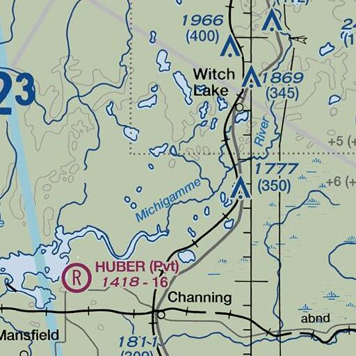 FAA VFR chart of Lake Charles, MI