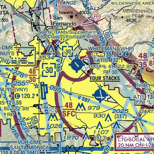 FAA VFR chart of Exit 153B, CA