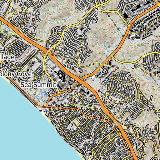 OpenTopoMap map of Exit 76, CA