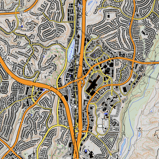 OpenTopoMap map of Exit 86, CA