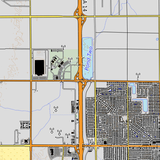 OpenTopoMap map of Exit 45, CA