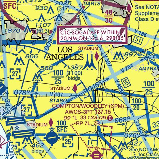 FAA VFR chart of Building Three, CA