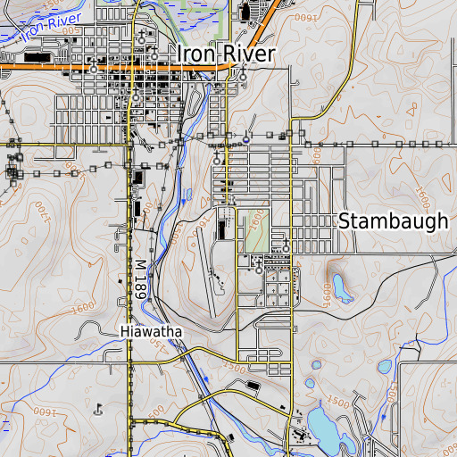OpenTopoMap map of Ace High School, MI