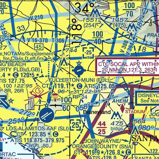 FAA VFR chart of Exit 114A, CA