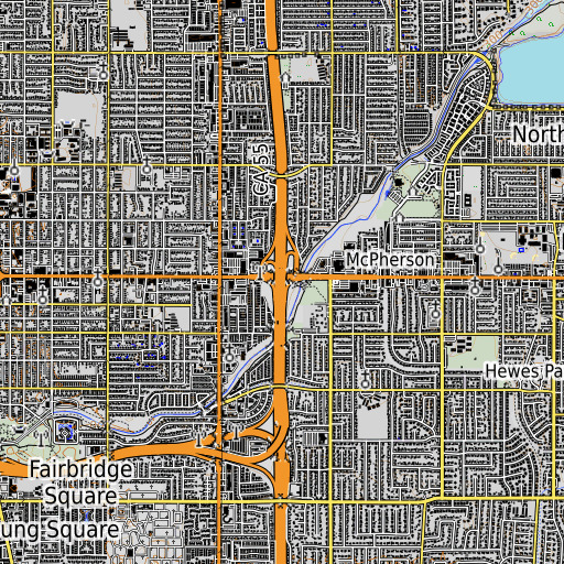 OpenTopoMap map of Exit 14, CA