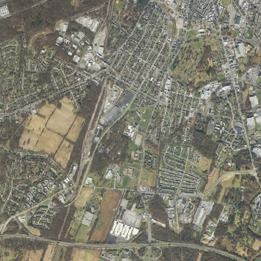 Aerial imagery of Evening High School, MD