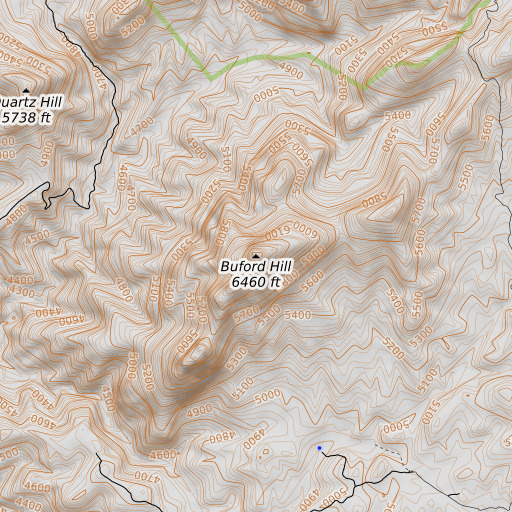 OpenTopoMap map of Buford Hill, AZ