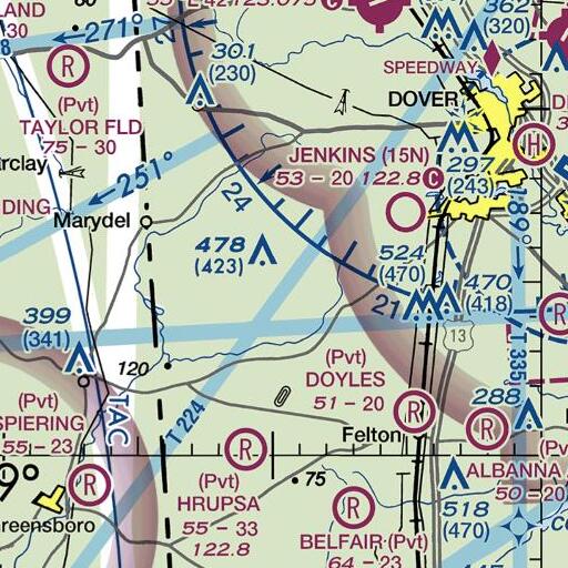 FAA VFR chart of Beachy Neidig Ditch, DE