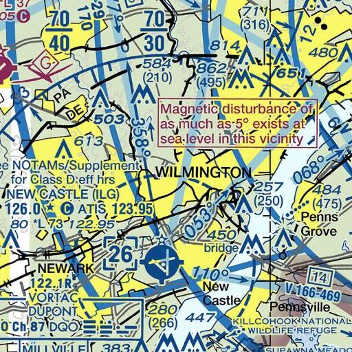 FAA VFR chart of Beth Emeth Cemetery, DE