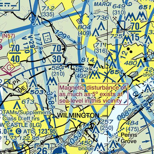 FAA VFR chart of Carney Run, DE