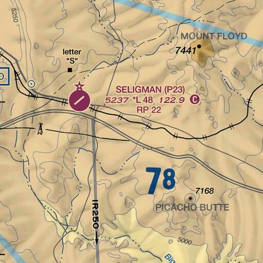 FAA VFR chart of Pan Dam, AZ