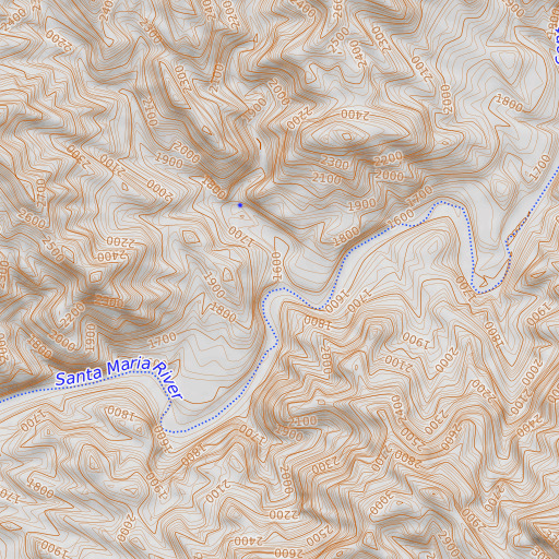 OpenTopoMap map of Peeples Creek, AZ