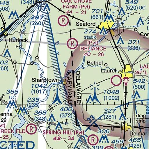 FAA VFR chart of Cod Creek, DE