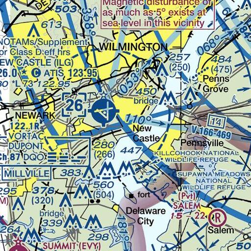 FAA VFR chart of Carrie Downie Elementary School, DE
