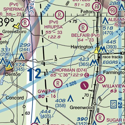 FAA VFR chart of Drapers Corners, DE