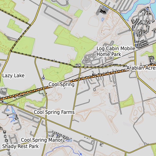 OpenTopoMap map of Drawbridge School, DE