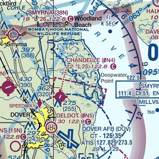 FAA VFR chart of Drum Gut, DE