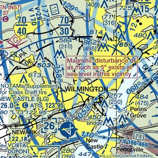 FAA VFR chart of DuPont School, DE