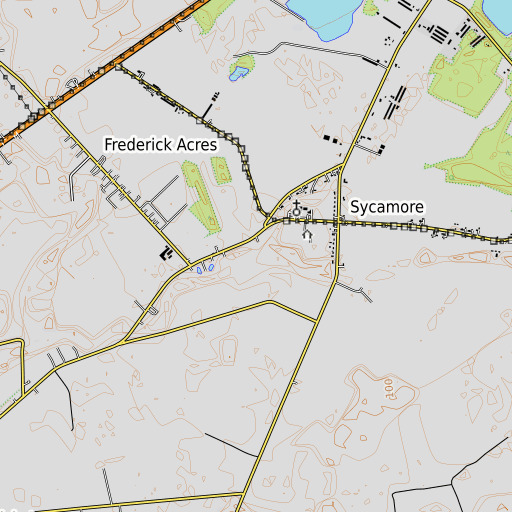 OpenTopoMap map of Dukes Ditch, DE