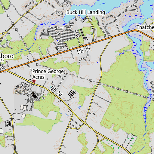 OpenTopoMap map of Dumpling Neck, DE