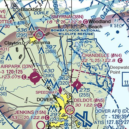 FAA VFR chart of Dyke Branch, DE
