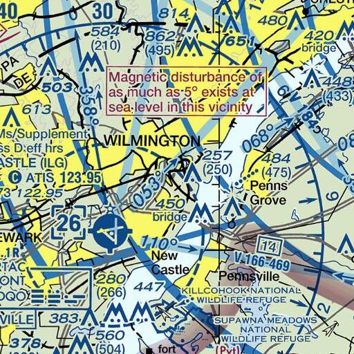 FAA VFR chart of Eden Park, DE